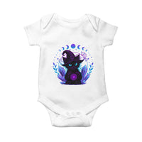 Witchy Black Cat Baby Onesie Funny Spellcasting Pastel Goth Aesthetic - Wonder Print Shop