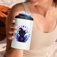 Witchy Black Cat 4 in 1 Can Cooler Tumbler Funny Spellcasting Pastel Goth Aesthetic