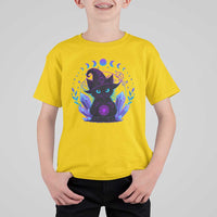 Witchy Black Cat T Shirt For Kid Funny Spellcasting Pastel Goth Aesthetic - Wonder Print Shop