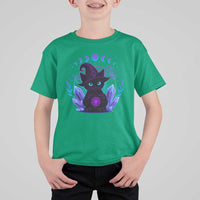 Witchy Black Cat T Shirt For Kid Funny Spellcasting Pastel Goth Aesthetic - Wonder Print Shop