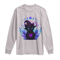 Witchy Black Cat Long Sleeve Shirt Funny Spellcasting Pastel Goth Aesthetic - Wonder Print Shop