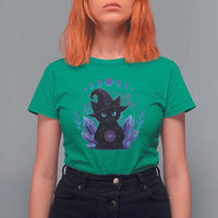 Witchy Black Cat T Shirt For Women Funny Spellcasting Pastel Goth Aesthetic - Wonder Print Shop