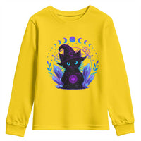 Witchy Black Cat Youth Sweatshirt Funny Spellcasting Pastel Goth Aesthetic - Wonder Print Shop