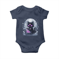 Witchy Black Cat Baby Onesie Brewing Magic Funny Pastel Goth Art - Wonder Print Shop