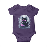 Witchy Black Cat Baby Onesie Brewing Magic Funny Pastel Goth Art - Wonder Print Shop