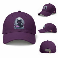 Witchy Black Cat Baseball Cap Brewing Magic Funny Pastel Goth Art