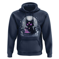 Witchy Black Cat Hoodie Brewing Magic Funny Pastel Goth Art - Wonder Print Shop