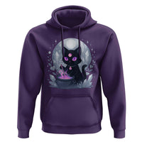 Witchy Black Cat Hoodie Brewing Magic Funny Pastel Goth Art - Wonder Print Shop
