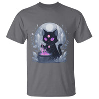 Witchy Black Cat T Shirt Brewing Magic Funny Pastel Goth Art - Wonder Print Shop