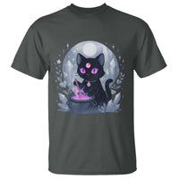 Witchy Black Cat T Shirt Brewing Magic Funny Pastel Goth Art - Wonder Print Shop