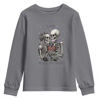 Love Is All You Need Youth Sweatshirt Skeleton Lovers Funny Halloween Tarot - Wonder Print Shop