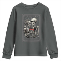 Love Is All You Need Youth Sweatshirt Skeleton Lovers Funny Halloween Tarot - Wonder Print Shop