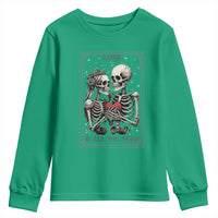 Love Is All You Need Youth Sweatshirt Skeleton Lovers Funny Halloween Tarot - Wonder Print Shop