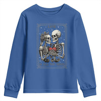Love Is All You Need Youth Sweatshirt Skeleton Lovers Funny Halloween Tarot - Wonder Print Shop