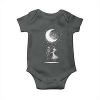 Skeleton Lover Dancing Under The Moon Dark Romantic Art Baby Onesie - Wonder Print Shop