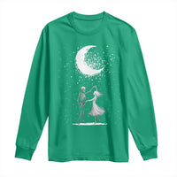 Skeleton Lover Dancing Under The Moon Dark Romantic Art Long Sleeve Shirt - Wonder Print Shop