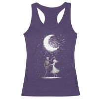 Skeleton Lover Dancing Under The Moon Dark Romantic Art Racerback Tank Top - Wonder Print Shop