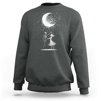 Skeleton Lover Dancing Under The Moon Dark Romantic Art Sweatshirt - Wonder Print Shop