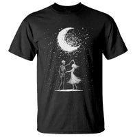 Skeleton Lover Dancing Under The Moon Dark Romantic Art T Shirt - Wonder Print Shop