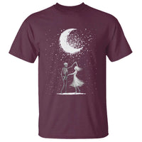 Skeleton Lover Dancing Under The Moon Dark Romantic Art T Shirt - Wonder Print Shop
