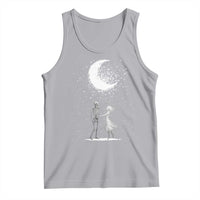 Skeleton Lover Dancing Under The Moon Dark Romantic Art Tank Top - Wonder Print Shop