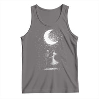 Skeleton Lover Dancing Under The Moon Dark Romantic Art Tank Top - Wonder Print Shop