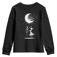 Skeleton Lover Dancing Under The Moon Dark Romantic Art Youth Sweatshirt - Wonder Print Shop