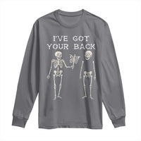 Funny Skeleton Long Sleeve Shirt I Have Got Your Back Bone Pun - Wonder Print Shop