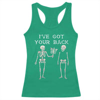 Funny Skeleton Racerback Tank Top I Have Got Your Back Bone Pun - Wonder Print Shop