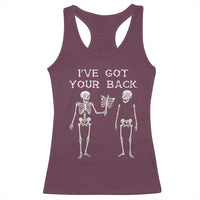 Funny Skeleton Racerback Tank Top I Have Got Your Back Bone Pun - Wonder Print Shop
