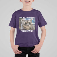 Sarcastic Comment Loading Please Wait T Shirt For Kid Funny Cat Meme Gift - Wonder Print Shop