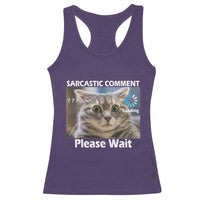 Sarcastic Comment Loading Please Wait Racerback Tank Top Funny Cat Meme Gift - Wonder Print Shop