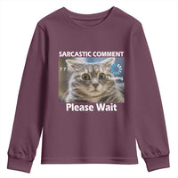 Sarcastic Comment Loading Please Wait Youth Sweatshirt Funny Cat Meme Gift - Wonder Print Shop