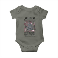 Funny Cat Baby Onesie I Have Selective Hearing - Wonder Print Shop