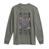 Funny Cat Long Sleeve Shirt I Have Selective Hearing - Wonder Print Shop