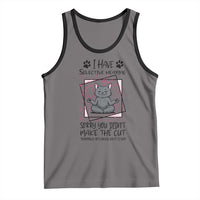 Funny Cat Tank Top I Have Selective Hearing - Wonder Print Shop