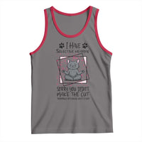 Funny Cat Tank Top I Have Selective Hearing - Wonder Print Shop
