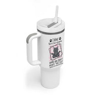 Funny Cat Tumbler With Handle I Have Selective Hearing