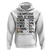I Always Give 100% At Work Hoodie Funny Panda Office Mood - Wonder Print Shop