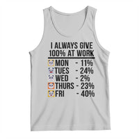I Always Give 100% At Work Tank Top Funny Panda Office Mood - Wonder Print Shop