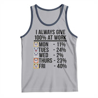 I Always Give 100% At Work Tank Top Funny Panda Office Mood - Wonder Print Shop