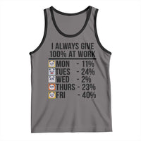 I Always Give 100% At Work Tank Top Funny Panda Office Mood - Wonder Print Shop