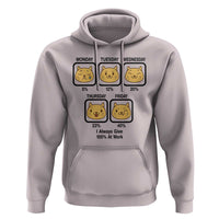 Funny Cat Office Mood Hoodie I Always Give 100% At Work Quote - Wonder Print Shop