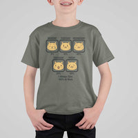 Funny Cat Office Mood T Shirt For Kid I Always Give 100% At Work Quote - Wonder Print Shop