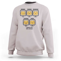 Funny Cat Office Mood Sweatshirt I Always Give 100% At Work Quote - Wonder Print Shop