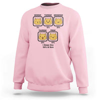 Funny Cat Office Mood Sweatshirt I Always Give 100% At Work Quote - Wonder Print Shop