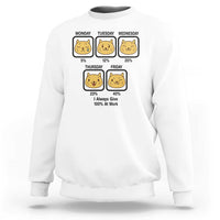 Funny Cat Office Mood Sweatshirt I Always Give 100% At Work Quote - Wonder Print Shop