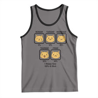 Funny Cat Office Mood Tank Top I Always Give 100% At Work Quote - Wonder Print Shop