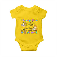 Sarcastic Cat Lover Baby Onesie I Always Give 100% At Work Office Humor - Wonder Print Shop