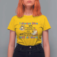 Sarcastic Cat Lover T Shirt For Women I Always Give 100% At Work Office Humor - Wonder Print Shop